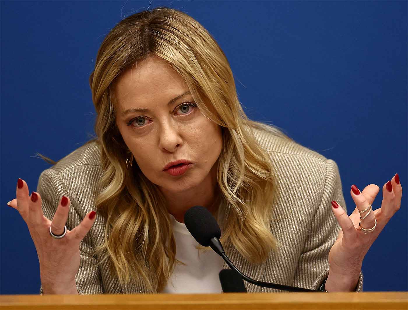 Italy's Prime Minister Giorgia Meloni