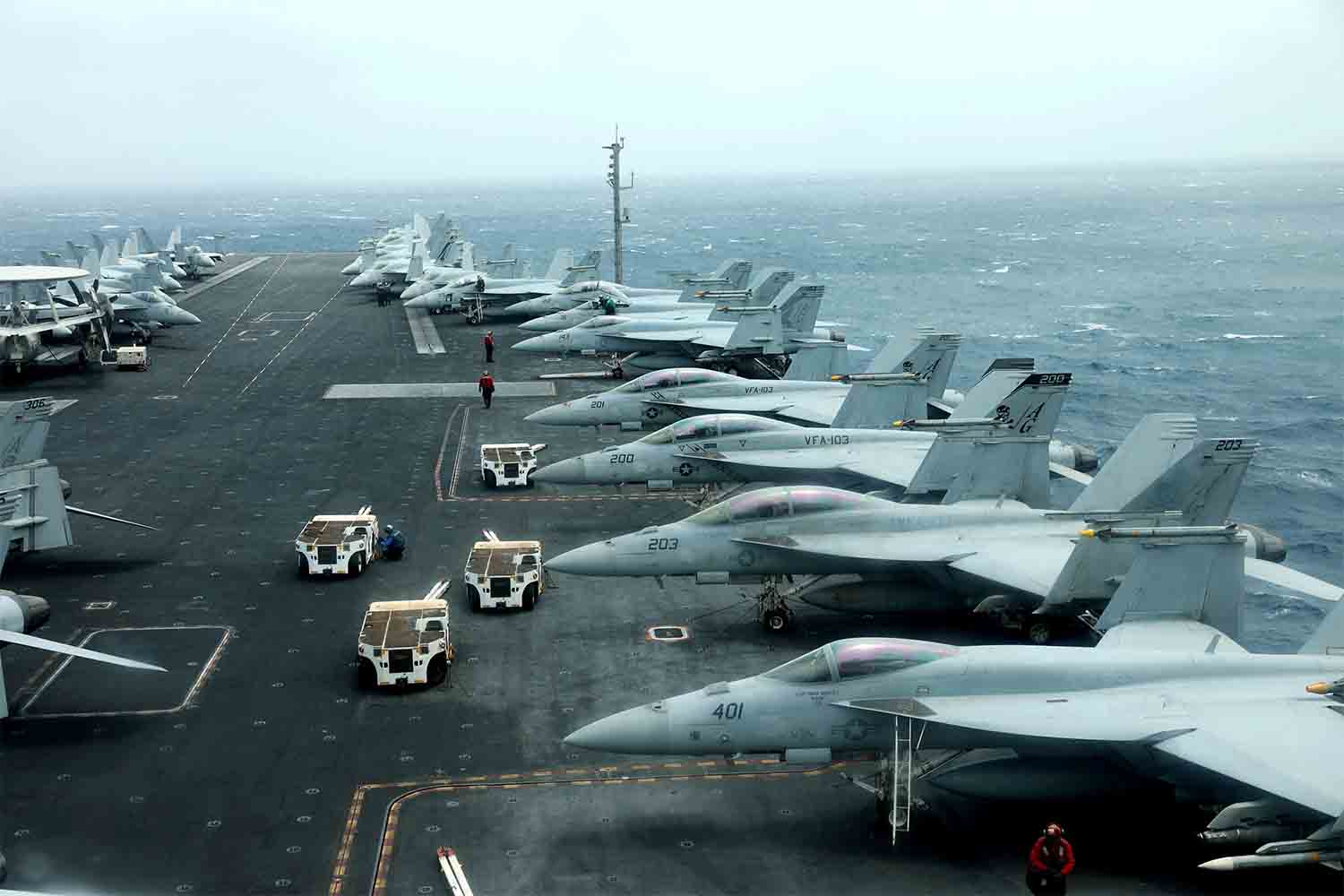 Ready to protect the ships along the Strait of Hormuz