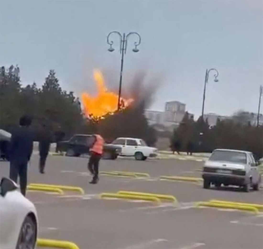 Iranian drones flew across the border into Azerbaijan and injured two people at an airport in the Nakhchivan exclave