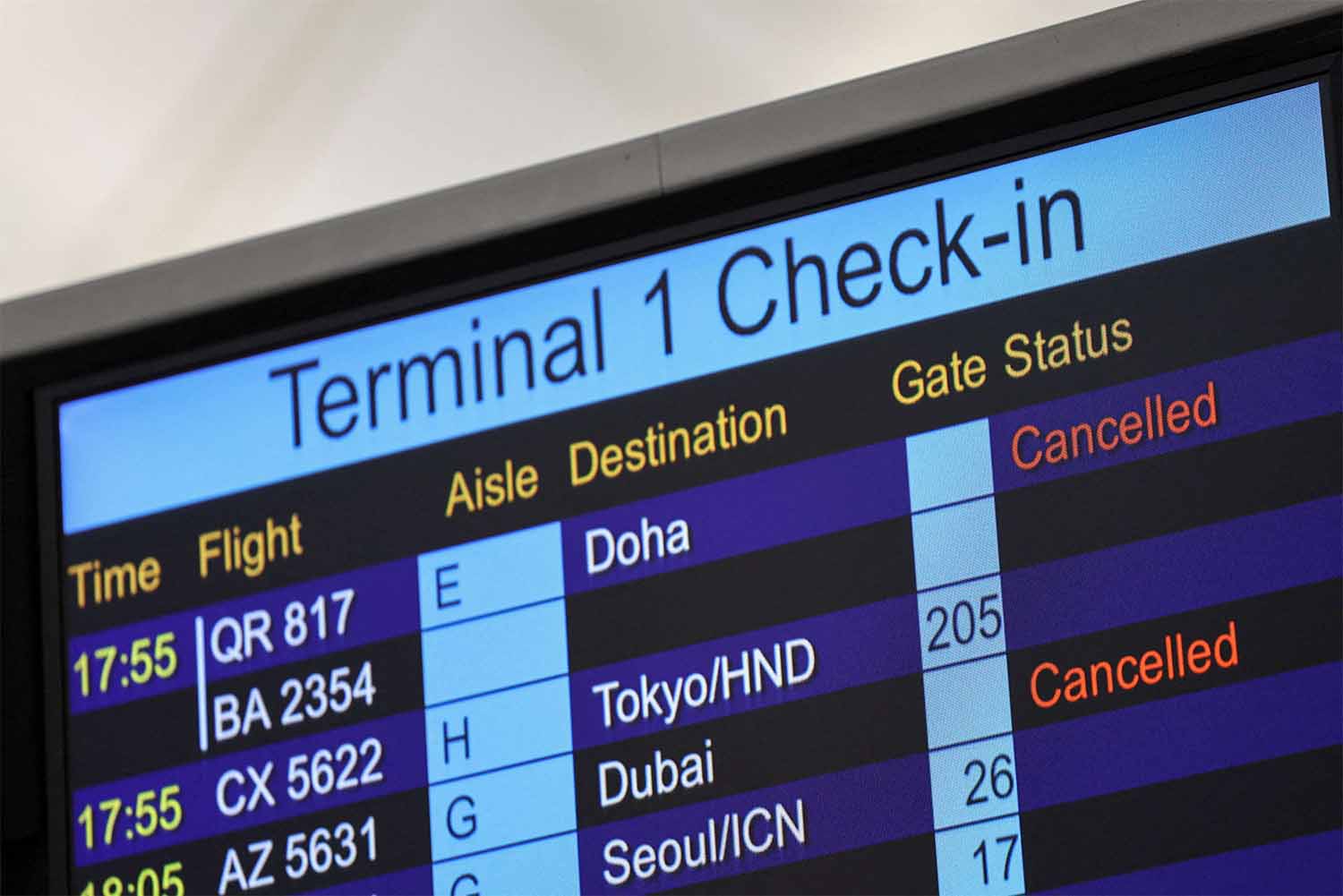 Passengers worldwide stranded as the conflict hits airlines