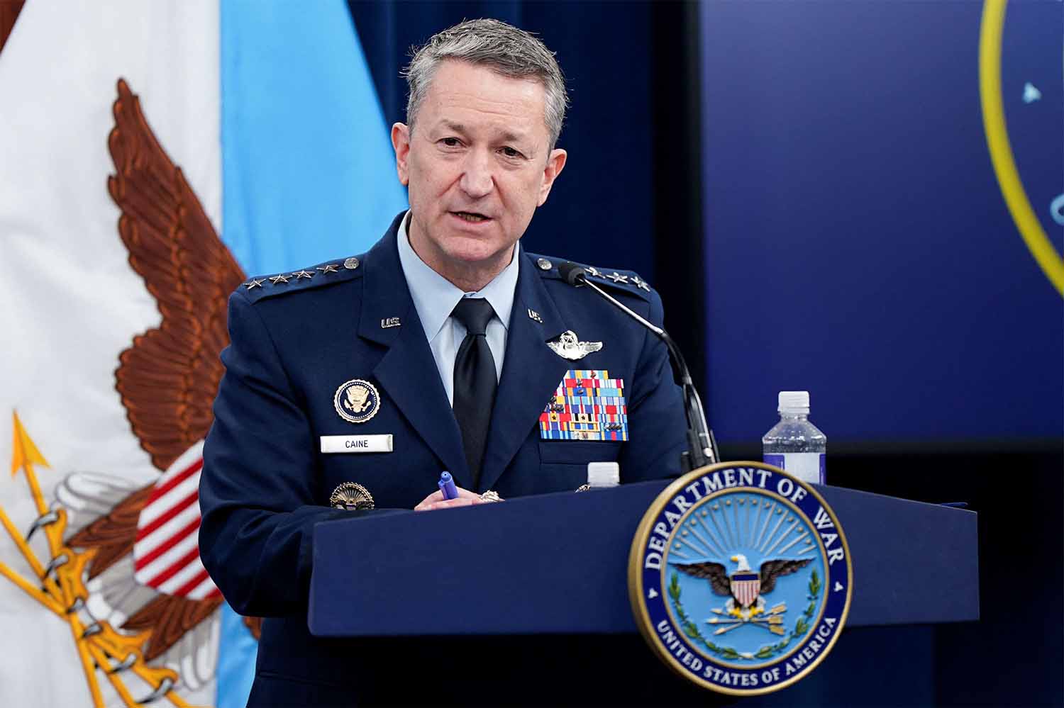  US General Dan Caine, the chairman of the Joint Chiefs of Staff