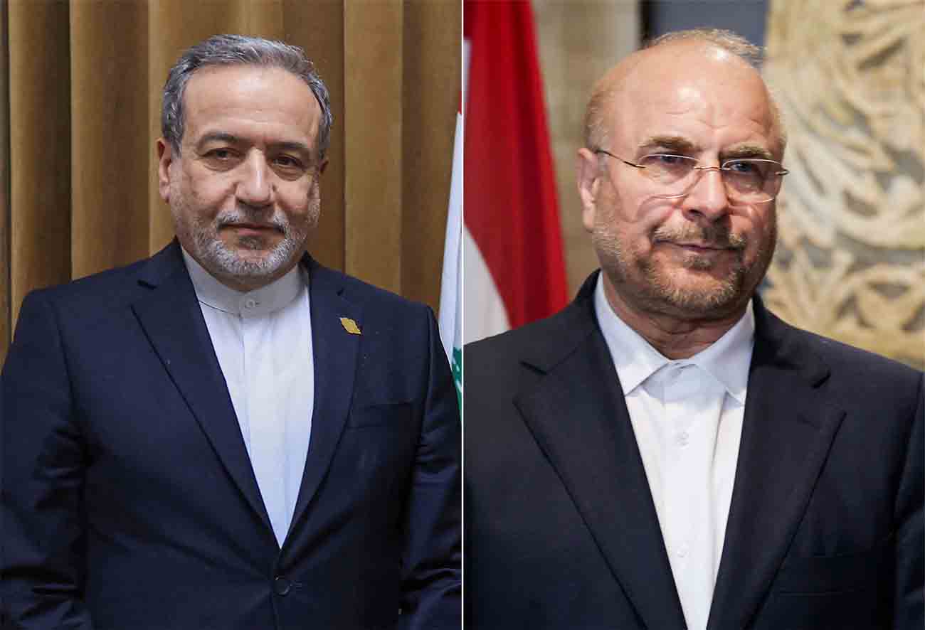 Araqchi and Qalibaf (R)