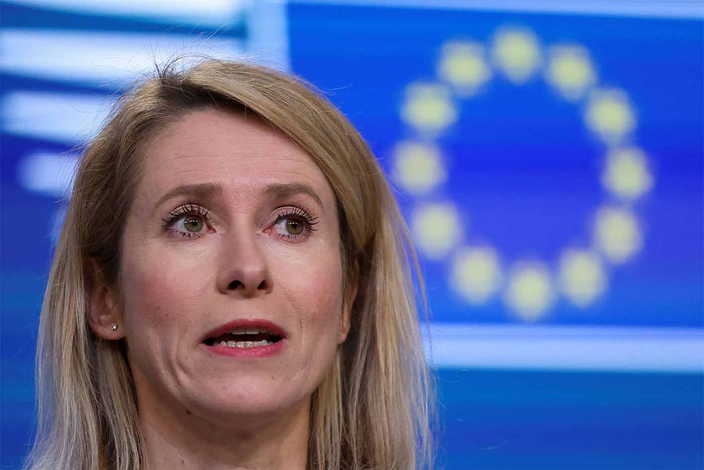 Kallas urged global coalition to prevent Tehran from dominating the vital oil route.