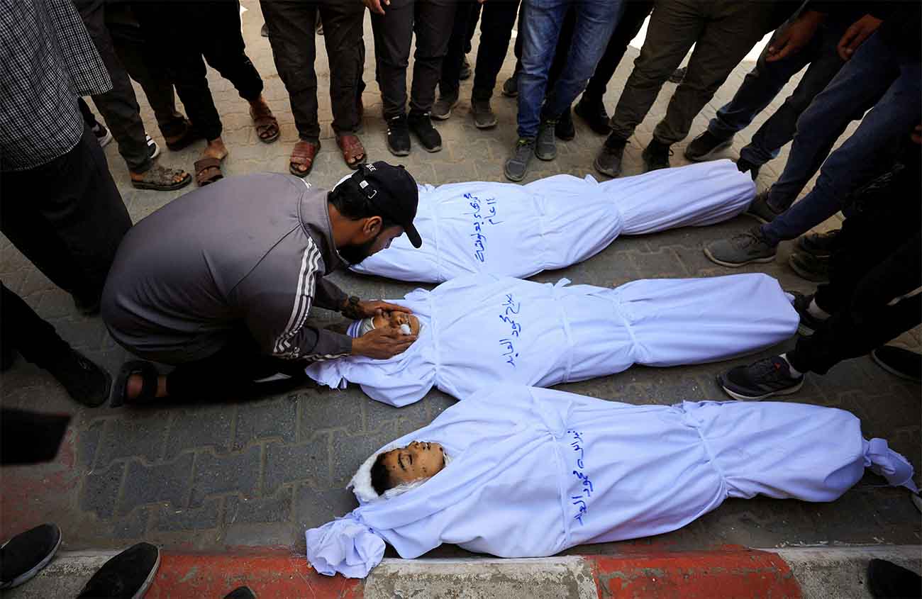 Mourning their dead