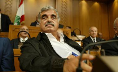 رفيق الحريري في جلسة برلمانية في سبتمبر 2004