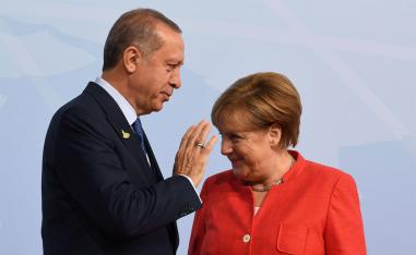 German Chancellor Angela Merkel and Turkey's President Recep Tayyip Erdogan 