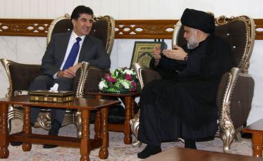 مقتدى الصدر يستقبل نيجيرفان بارزاني