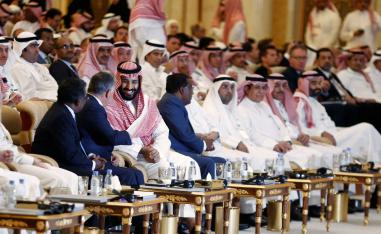 Saudi Crown Prince Mohammed bin Salman and Jordan's King Abdullah II ibn Al Hussein attend the investment conference in Riyadh, Saudi Arabia .