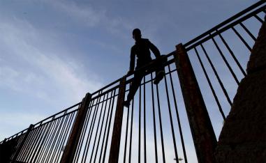 A border fence in Melilla