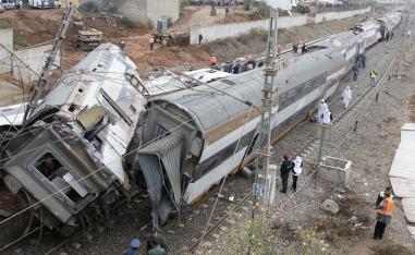 The crash occurred on a busy coastal line about 15 km north of Rabat