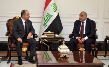 Iraqi Prime Minister Adel Abdul Mahdi meets with former Iraqi Kurdish region President Masoud Barzani in Baghdad, Iraq November 22, 2018.
