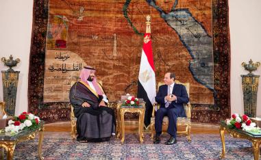 الرئيس المصري عبدالفتاح السيسي وولي العهد السعودي الأمير محمد بن سلمان