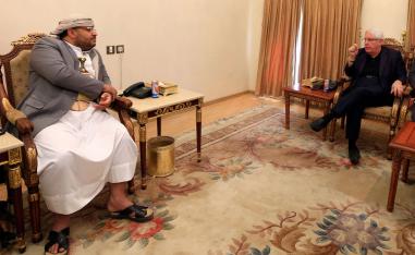 المبعوث الدولي ستيفن غريفيث يلتقي رئيس اللجنة الثورية الحوثية محمد علي الحوثي في صنعاء