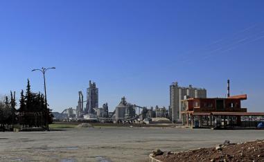 Lafarge Cement Syria (LCS) cement plant in Jalabiya, Syria on February 19, 2018.