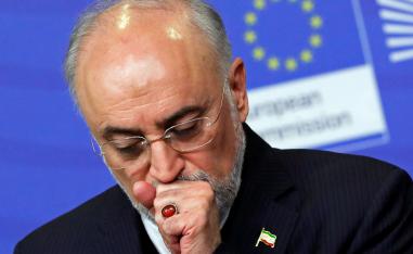 المفاوض الإيراني علي أكبر صالحي في لقاء في بروكسيل