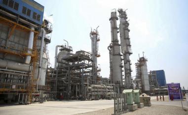 A part of the Pardis petrochemical complex facilities in Assalouyeh, Iran.