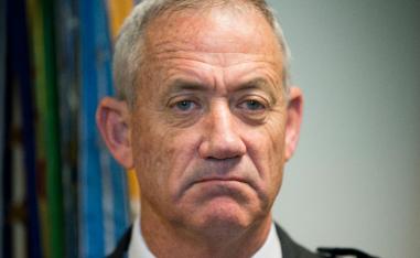 In this Thursday, Jan. 8, 2015 file photo, Israeli Defense Minister Benny Gantz pauses as he answers questions from members of the media during his meeting with Joint Chiefs Chairman Gen. Martin E. Dempsey, at the Pentagon.