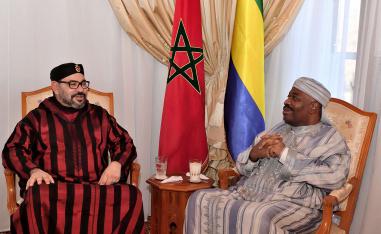 Morocco's King Mohammed VI meets with Gabon President Ali Bongo in Rabat