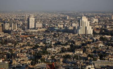 General view shows Damascus, Syria.