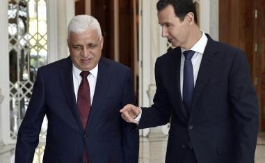 الرئيس السوري بشار الأسد يستقبل رئيس الحشد الشعبي العراقي فالح الفياض