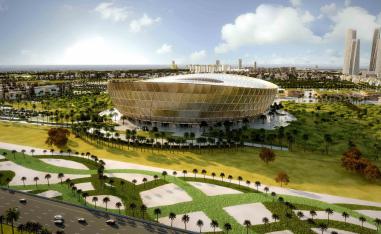 Designed by British architects Foster and Partners, the stadium is said to take its inspiration from Arab craftmanship