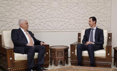 فالح الفياض رئيس هيئة الحشد الشعبي التقى الرئيس السوري بشار الأسد في دمشق