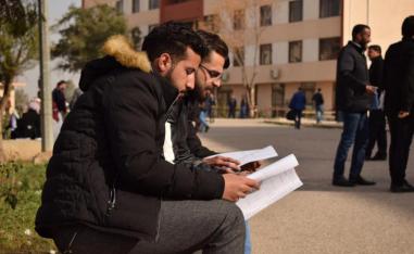 Down in the dumps. Iraqi students in the University of Mosul, January 16. 