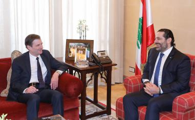 ديفيد هيل يجتمع مع رئيس الوزراء اللبناني المكلف سعد الحريري
