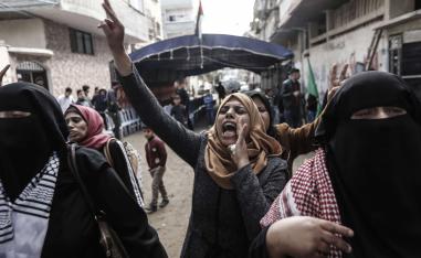 The clashes come a day after a Gaza woman was shot dead by Israeli forces during weekly protests