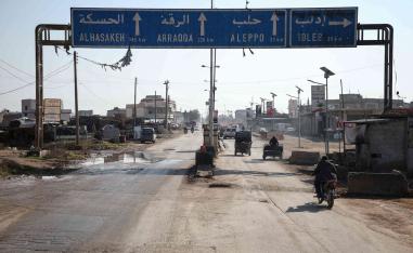 تقاطع طرقات بالقرب من حلب شمال سوريا
