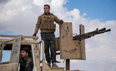 Dozens of coalition and SDF fighters were stationed at a screening point for new arrivals from IS areas
