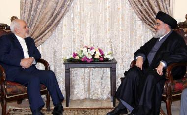حسن نصرالله يستقبل وزير الخارجية الإيراني محمد جواد ظريف في بيروت