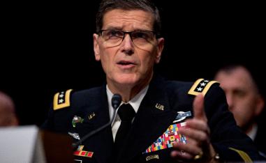 U.S. Central Command Commander Gen. Joseph Votel appears at a Senate Armed Services Committee hearing on Capitol Hill, Tuesday, Feb. 5, 2019, in Washington.