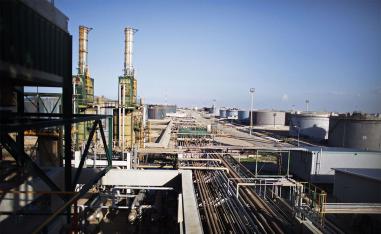 The oil refinery in Zawiya