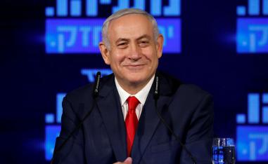 Israeli Prime Minister Benjamin Netanyahu delivers a speech at the launch of Likud party election campaign in Ramat Gan, Israel March 4, 2019.