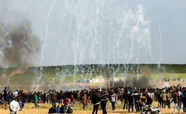 More than 200 Palestinians have been killed by Israeli fire a year ago