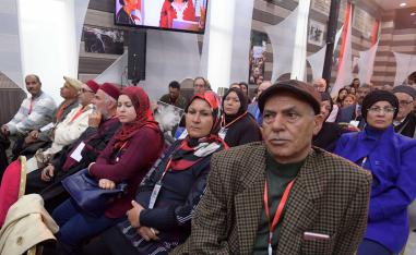 Relatives of Tunisian victims attend the closing conference of the Truth and Dignity Commission (TDC) in the capital Tunis on December 14, 2018.