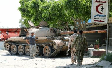 Members of Libyan internationally recognised government forces
