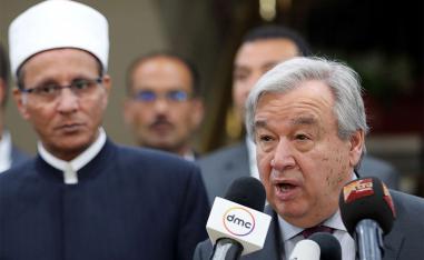 Guterres is on a two-day trip to Egypt