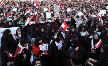 محتجون عراقيون