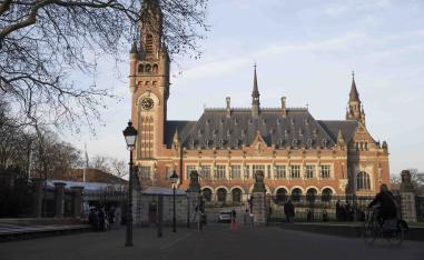 The International Court of Justice, or World Court, in The Hague, Netherlands