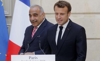 French Foreign Minister Jean-Yves Le Drian said he had reminded Iraqi President Barham Saleh that "we are opposed to the death penalty"