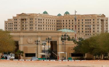 A view shows the Ritz-Carlton hotel in the diplomatic quarter of Riyadh