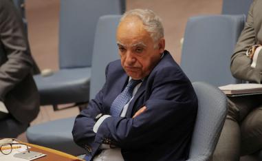 غسان سلامة خلال جلسة لمجلس الأمن الدولي عن ليبيا