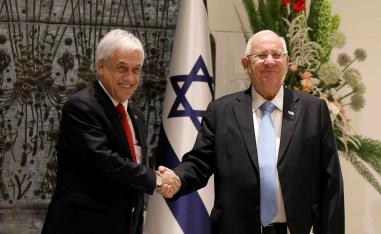 On Tuesday, Hadami was seen alongside Chilean President Sebastian Pinera on a tour of the flashpoint holy site (not pictured)