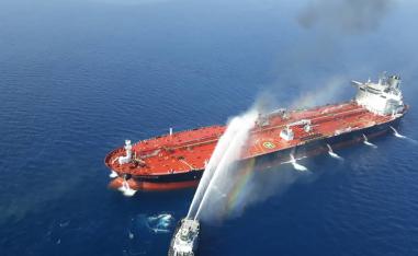 Norwegian-owned Front Altair tanker that was attacked in the waters of the Gulf of Oman