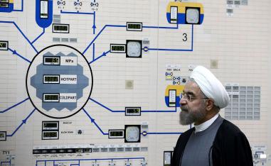 Iranian President Hassan Rouhani visits the Bushehr nuclear power plant