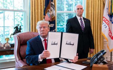 Trump said the sanctions are a strong and proportionate response to Iran's increasingly provocative actions