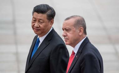 Turkish President Recep Tayyip Erdogan and China's President Xi Jinping