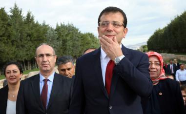 Ekrem Imamoglu, the new Mayor of Istanbul from Turkey's main opposition opposition Republican People's Party